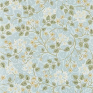 blue botanical wallpaper from sanderson