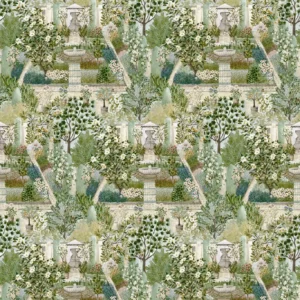 green botanical wallpaper from sanderson