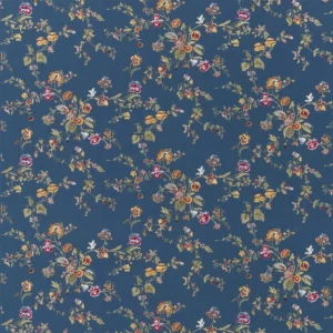 blue botanical embroideried fabric from Ralph Lauren