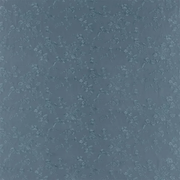 Ambleside Embroidery Fabric - Denim by blue botanical embroideried fabric from Ralph Lauren