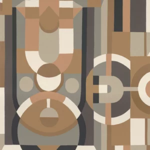 brown geometric wallpaper from casamance