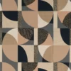 black-grey geometric wallpaper from casamance