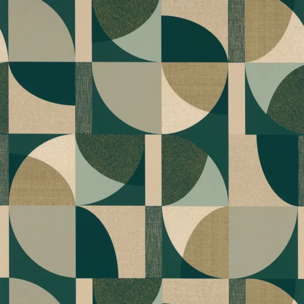 green geometric wallpaper from casamance