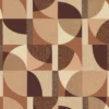 orange geometric wallpaper from casamance