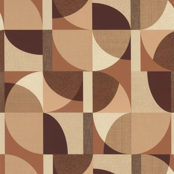 orange geometric wallpaper from casamance