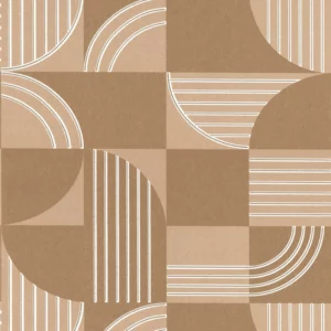 brown geometric wallpaper from casamance