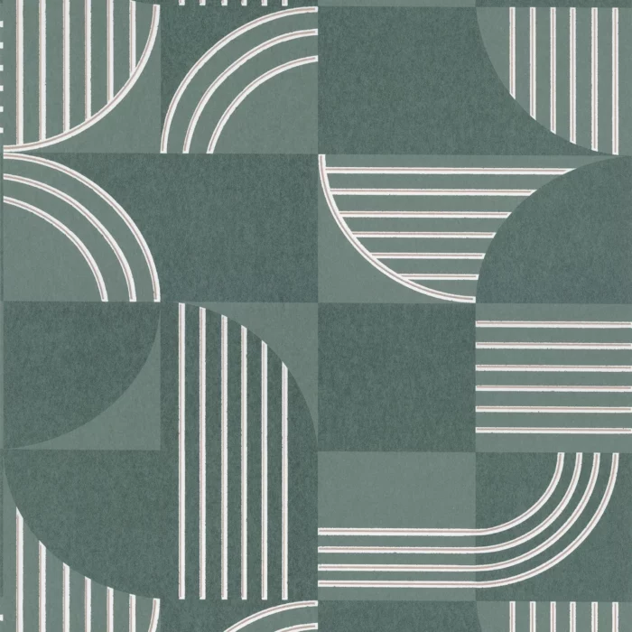 Annees 30 Wallpaper - Vert De Gris swatch