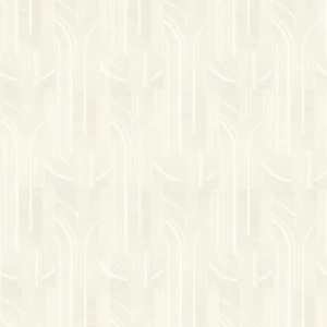 white geometric wallpaper from casamance