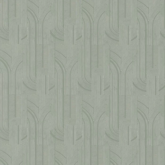 Porte Doree Wallpaper - Kaki Clair / Nacré swatch