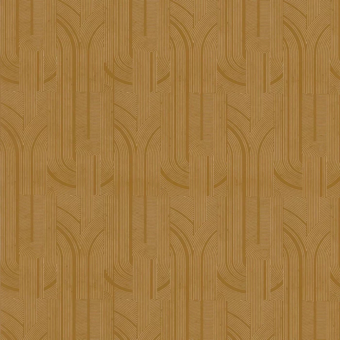 Porte Doree Wallpaper - Ambre / Doré swatch