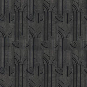 black-grey geometric wallpaper from casamance