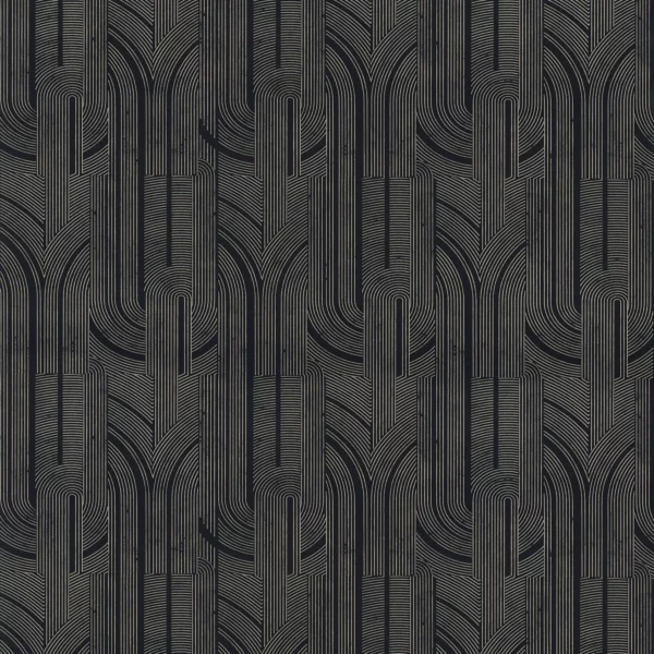 black-grey geometric wallpaper from casamance