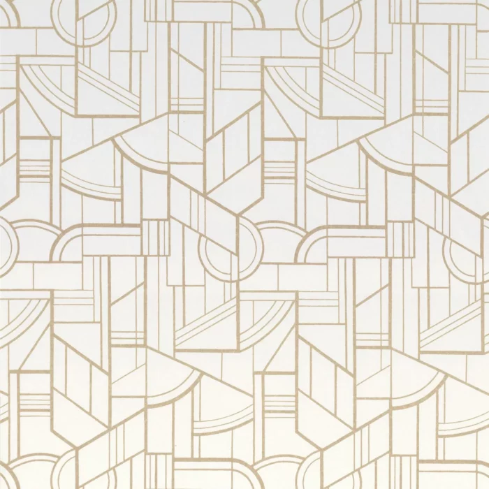 Cinetique Wallpaper - Blanc / Doré swatch