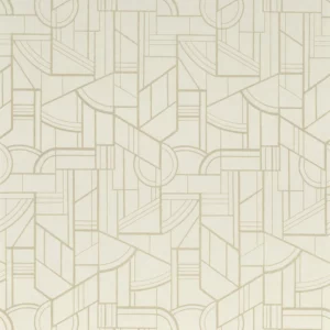white geometric wallpaper from casamance