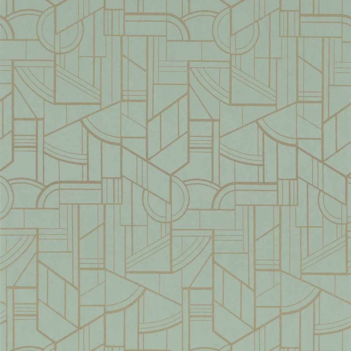 green geometric wallpaper from casamance