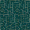 green geometric wallpaper from casamance