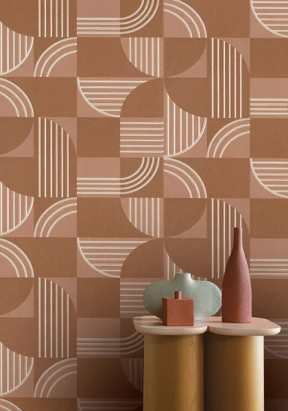 Annees 30 Wallpaper - Terracotta by Annees 30 Wallpaper - Terracotta from