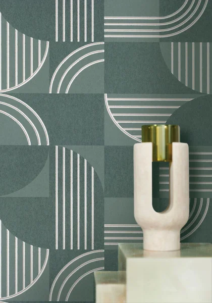 Annees 30 Wallpaper - Vert De Gris by Annees 30 Wallpaper - Vert De Gris from