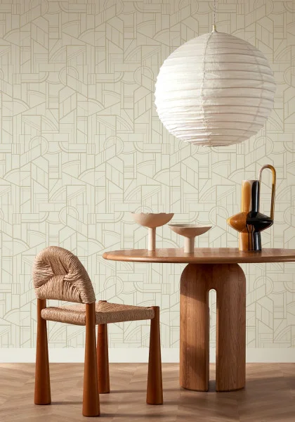 Cinetique Wallpaper - Sable / Doré by Cinetique Wallpaper - Sable / Doré from
