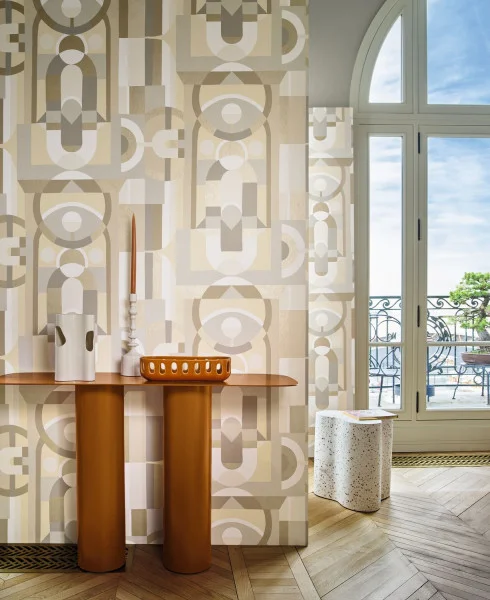Vitrail Wallpaper - Blanc / Sable by Vitrail Wallpaper - Blanc / Sable from