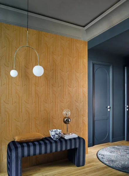 Porte Doree Wallpaper - Ambre / Doré by Porte Doree Wallpaper - Ambre / Doré from