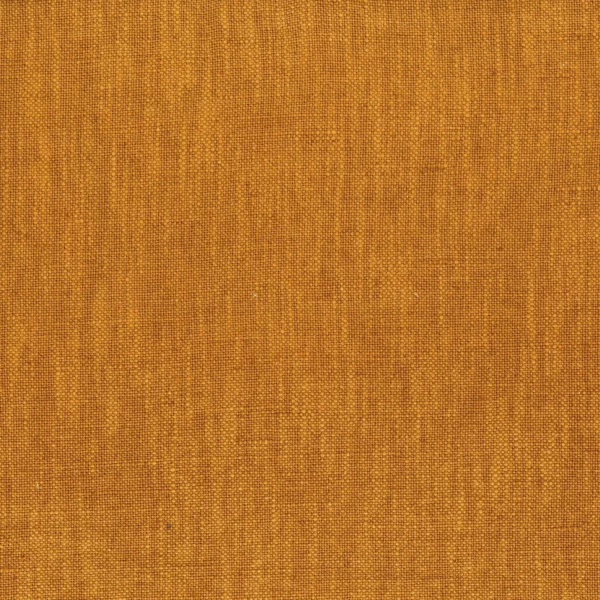 Guethary Fabric - Ocre by orange plain cotton fabric from Casamance