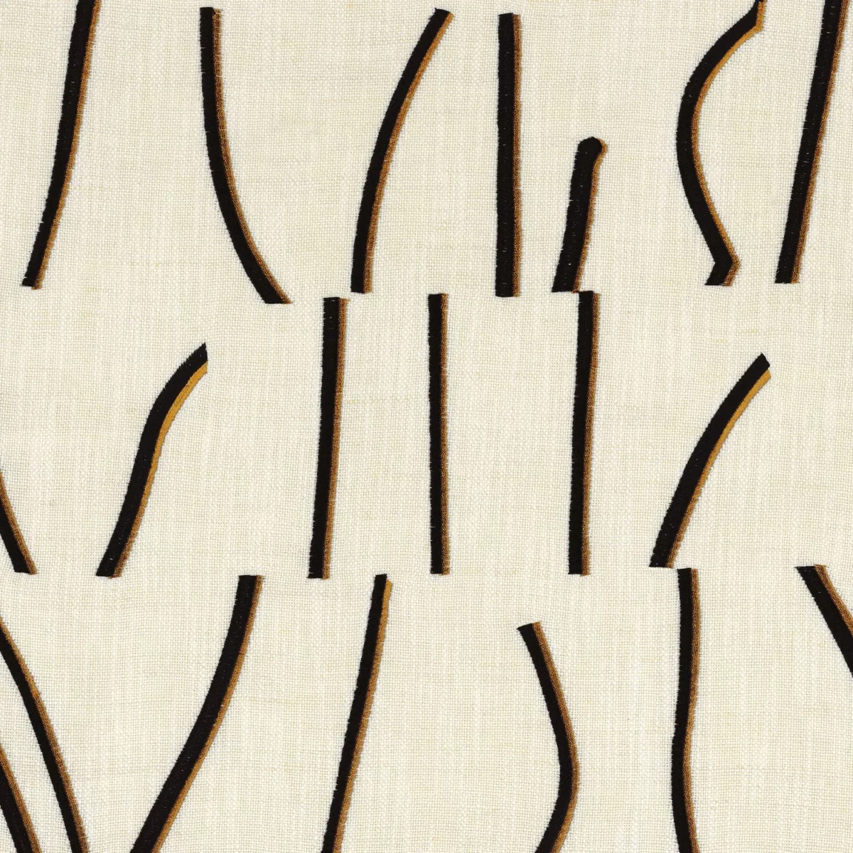 Bejuco Fabric - Ambre Noir by brown misc embroideried fabric from Casamance