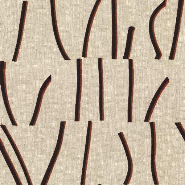 Bejuco Fabric - Acajou Noir by brown misc embroideried fabric from Casamance