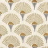 neutral botanical embroideried fabric from Casamance