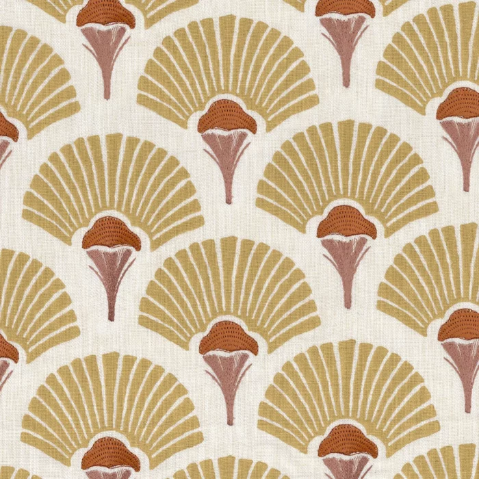 Linefolia Fabric - Jaune Vanille swatch