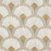 white botanical embroideried fabric from Casamance