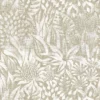 white botanical cotton fabric from Casamance