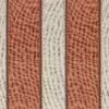 orange striped embroideried fabric from Casamance