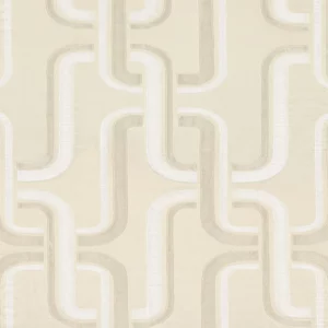 neutral geometric jacquard fabric from Casamance
