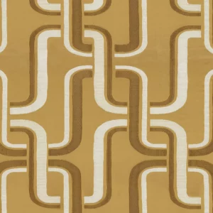 yellow geometric jacquard fabric from Casamance