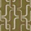 green geometric jacquard fabric from Casamance
