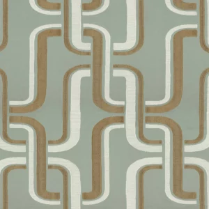 blue geometric jacquard fabric from Casamance