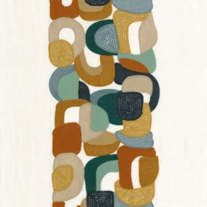 multicolour misc embroideried fabric from Casamance