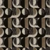 black-grey geometric velvet-chenille fabric from Casamance