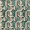 green geometric velvet-chenille fabric from Casamance
