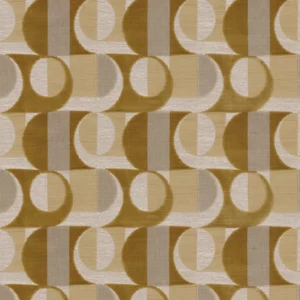 yellow geometric velvet-chenille fabric from Casamance