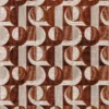 red geometric velvet-chenille fabric from Casamance