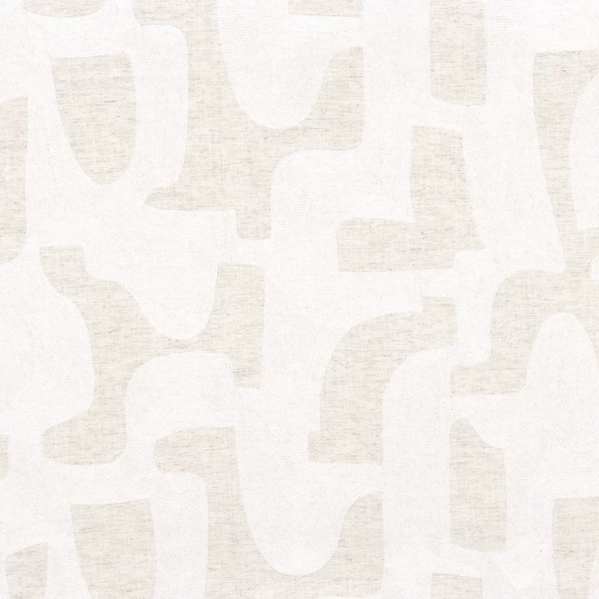 white misc embroideried fabric from Casamance