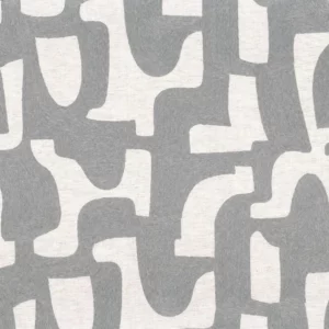 black-grey misc embroideried fabric from Casamance