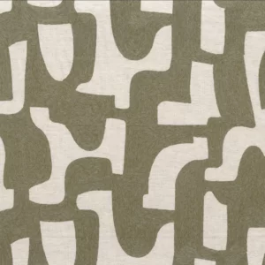 green misc embroideried fabric from Casamance