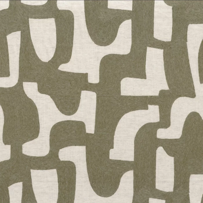 Entrelacs Fabric - Kaki swatch