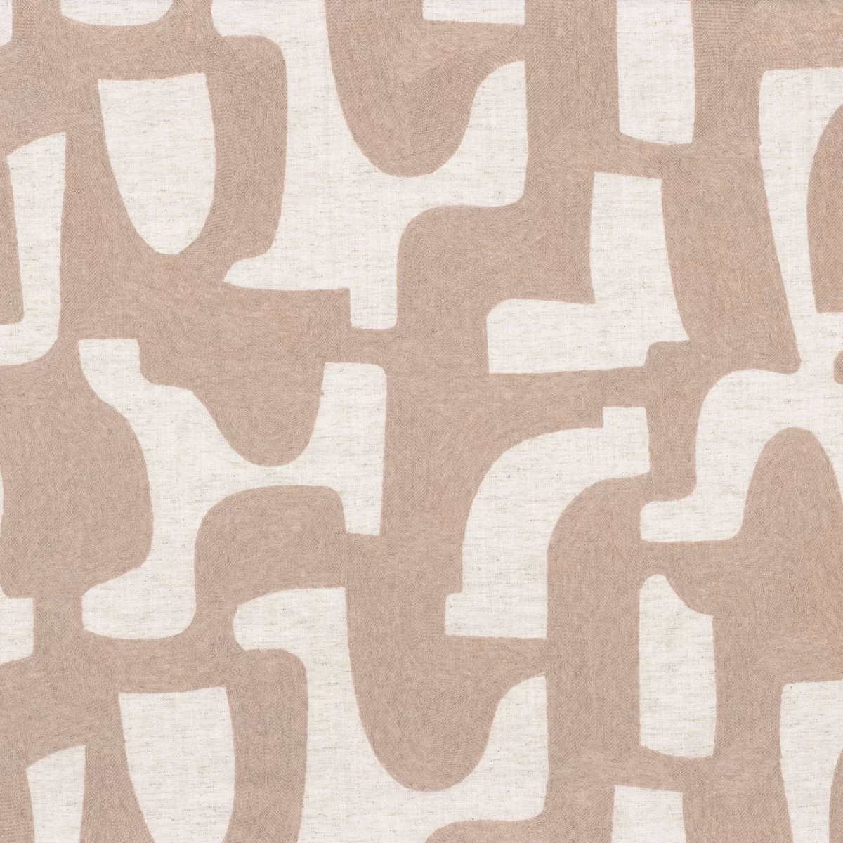 Entrelacs Fabric - Rose Poudre by pink misc embroideried fabric from Casamance