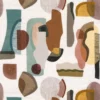 multicolour contemporary embroideried fabric from Casamance