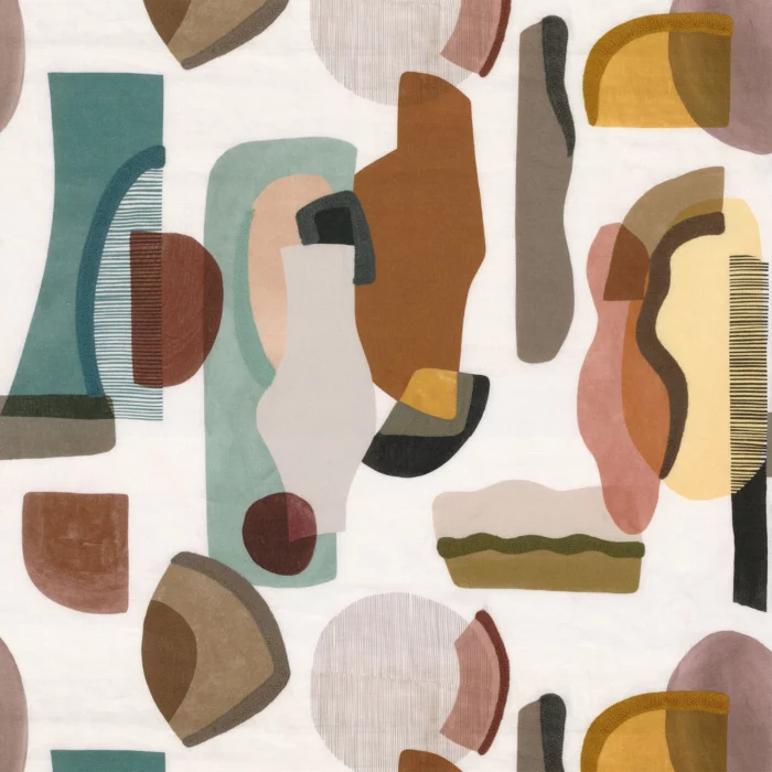Machaya Fabric - Celadon / Ambre swatch