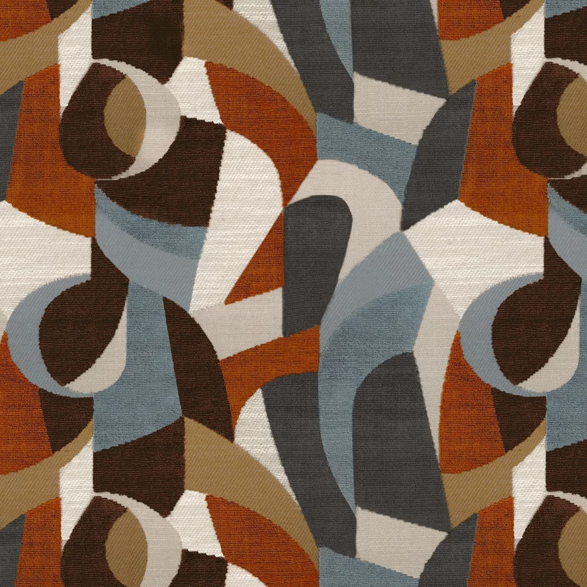 Andine Fabric - Fauve / Mordore by brown contemporary jacquard fabric from Casamance